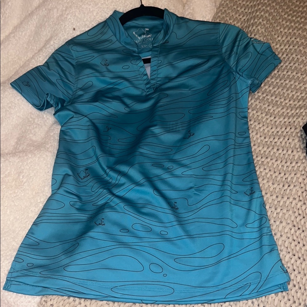 Blue Patterned Women's Top